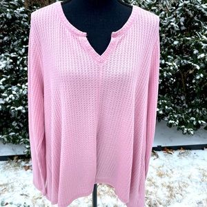 Pink, long sleeve, Top, size 2X